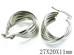 HY Stainless Steel Twisted Earrings-HY70E0130LZ