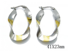 HY Stainless Steel Twisted Earrings-HY58E0028N0