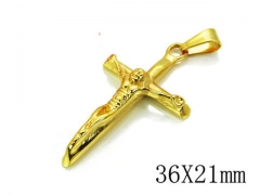 HY Stainless Steel 316L Cross Pendant-HYC46P0167NS
