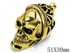 HY Stainless Steel 316L Skull Pendant-HYC27P1191HJZ