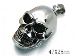 HY Stainless Steel 316L Skull Pendant-HYC03P0260HJZ