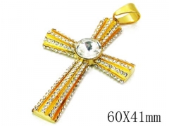 HY Stainless Steel 316L Cross Pendant-HYC13P0794IUU