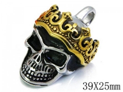 HY Stainless Steel 316L Skull Pendant-HYC27P1183HJZ