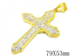 HY Stainless Steel 316L Cross Pendant-HYC13P0789HPE