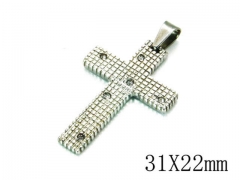 HY Stainless Steel 316L Cross Pendant-HYC46P0169OA