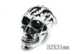 HY Stainless Steel 316L Skull Pendant-HYC27P1003IJS