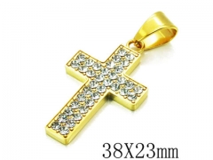 HY Stainless Steel 316L Cross Pendant-HYC13P0272HHW