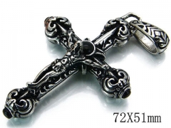 HY Stainless Steel 316L Cross Pendant-HYC03P0119IHS