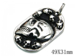 HY Stainless Steel 316L Skull Pendant-HYC03P0208HIR