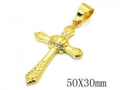 HY Stainless Steel 316L Cross Pendant-HYC13P0823HHW