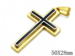 HY Stainless Steel 316L Cross Pendant-HYC59P0217OB