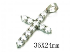 HY Stainless Steel 316L Cross Pendant-HYC13P0463HHX