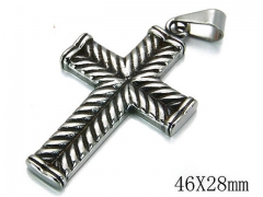 HY Stainless Steel 316L Cross Pendant-HYC03P0128HIV