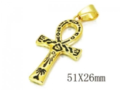 HY Stainless Steel 316L Cross Pendant-HYC13P0806HHE