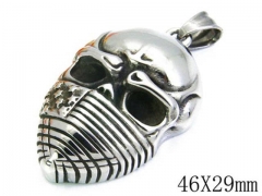HY Stainless Steel 316L Skull Pendant-HYC27P1100HZZ