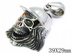 HY Stainless Steel 316L Skull Pendant-HYC27P1065HIZ
