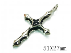 HY Stainless Steel 316L Cross Pendant-HYC46P0163OW