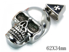 HY Stainless Steel 316L Skull Pendant-HYC03P0269HME