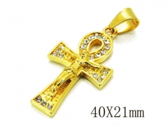 HY Stainless Steel 316L Cross Pendant-HYC13P0259PL