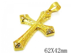 HY Stainless Steel 316L Cross Pendant-HYC13P0814HJG