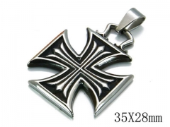 HY Stainless Steel 316L Cross Pendant-HYC03P0189HFF