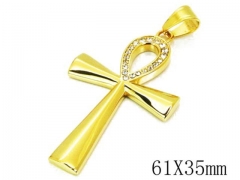 HY Stainless Steel 316L Cross Pendant-HYC13P0805HIW