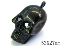 HY Stainless Steel 316L Skull Pendant-HYC27P1187HJZ