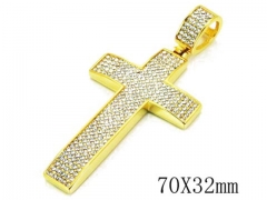 HY Stainless Steel 316L Cross Pendant-HYC13P0786ILE