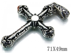 HY Stainless Steel 316L Cross Pendant-HYC03P0121IHE