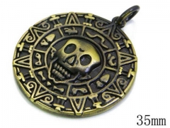 HY Stainless Steel 316L Skull Pendant-HYC27P1163OZ