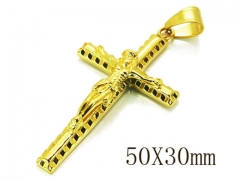 HY Stainless Steel 316L Cross Pendant-HYC13P0278H5Z