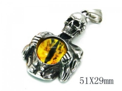 HY Stainless Steel 316L Skull Pendant-HYC27P1013HHF