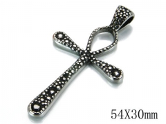 HY Stainless Steel 316L Cross Pendant-HYC03P0166HIW