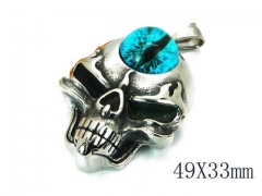 HY Stainless Steel 316L Skull Pendant-HYC27P1009HIY