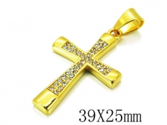 HY Stainless Steel 316L Cross Pendant-HYC13P0269HYY