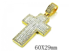 HY Stainless Steel 316L Cross Pendant-HYC13P0242IOC