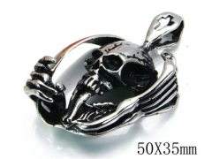 HY Stainless Steel 316L Skull Pendant-HYC03P0261HIR
