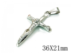 HY Stainless Steel 316L Cross Pendant-HYC46P0166MA