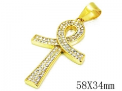 HY Stainless Steel 316L Cross Pendant-HYC13P0804HLS