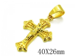HY Stainless Steel 316L Cross Pendant-HYC13P0281PL
