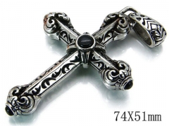 HY Stainless Steel 316L Cross Pendant-HYC03P0120IHW