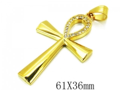 HY Stainless Steel 316L Cross Pendant-HYC13P0257HHW