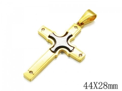 HY Stainless Steel 316L Cross Pendant-HYC59P0214OL