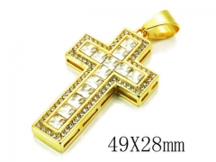 HY Stainless Steel 316L Cross Pendant-HYC13P0227HLZ