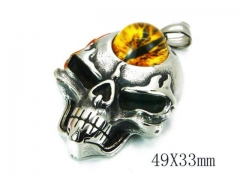 HY Stainless Steel 316L Skull Pendant-HYC27P1008HIU