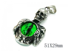 HY Stainless Steel 316L Skull Pendant-HYC27P1011HHE