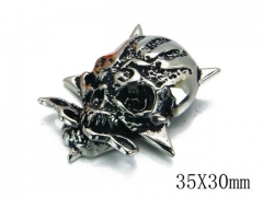 HY Stainless Steel 316L Skull Pendant-HYC03P0244HHF