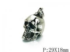 HY Stainless Steel 316L Skull Pendant-HYC27P1683HEE