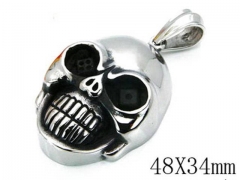 HY Stainless Steel 316L Skull Pendant-HYC27P1320HZZ
