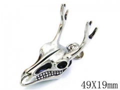 HY Stainless Steel 316L Skull Pendant-HYC27P1051HIZ